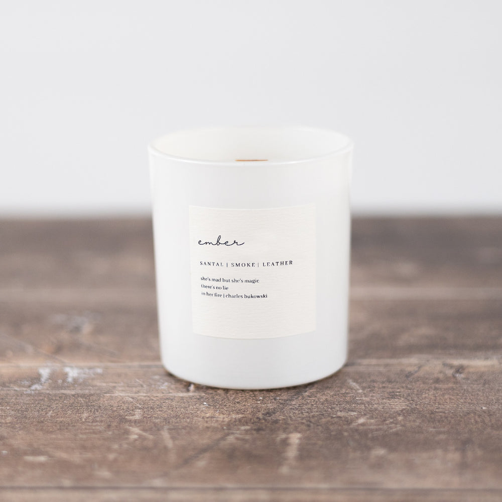 
            
                Load image into Gallery viewer, Ember | Wooden Wick Hand-Poured Soy Candle Candles
            
        