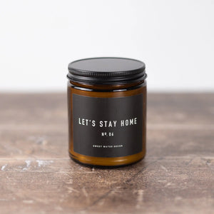 
            
                Load image into Gallery viewer, Let&amp;#39;s Stay Home | Hand-Poured Vegan Jar Candle Candles
            
        