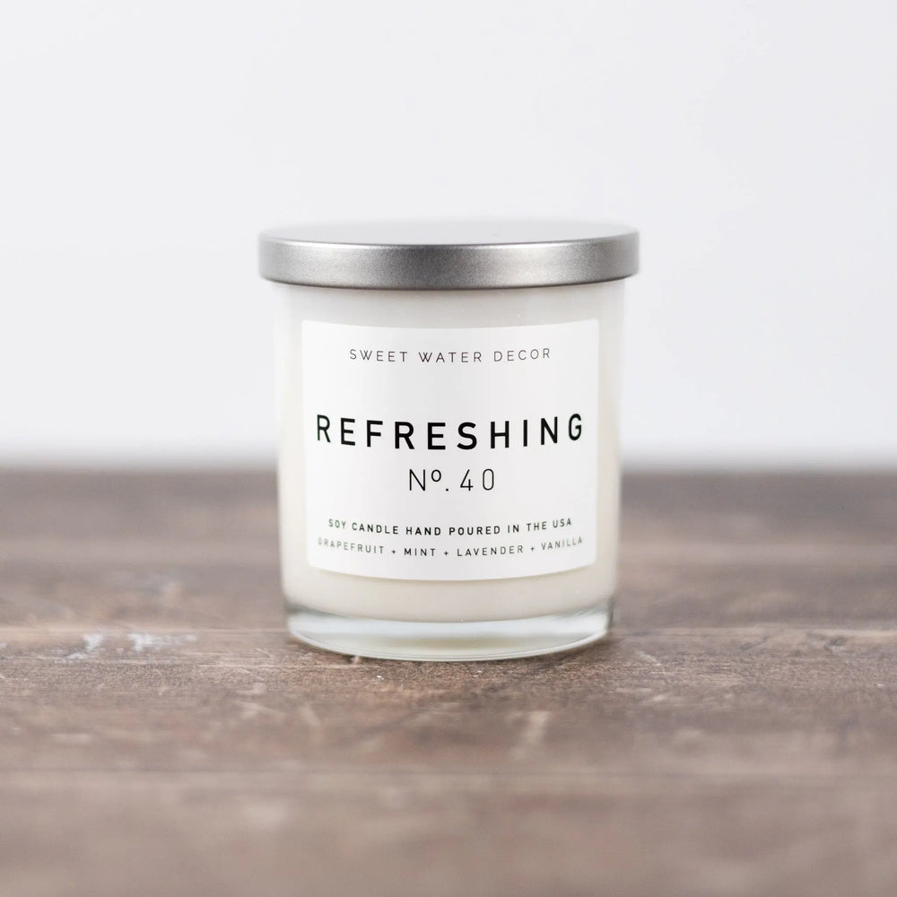 Refreshing | Hand-Poured White Jar Candle Candles