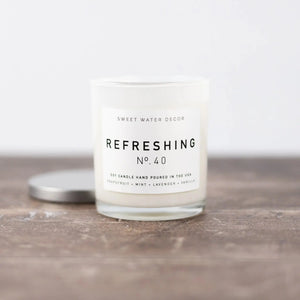 Refreshing | Hand-Poured White Jar Candle Candles