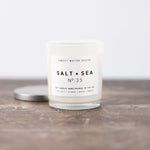 Salt + Sea | Hand-Poured White Jar Candle Candles